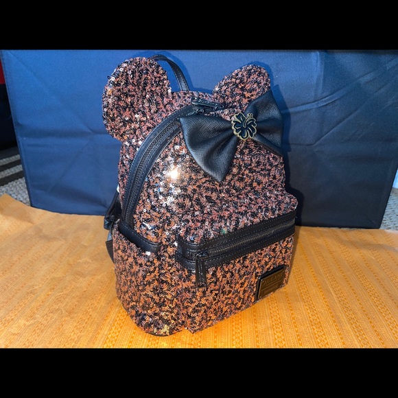 Aulani Loungefly Belle Bronze backpack & ears. Not texting or giving my number. - Picture 6 of 8